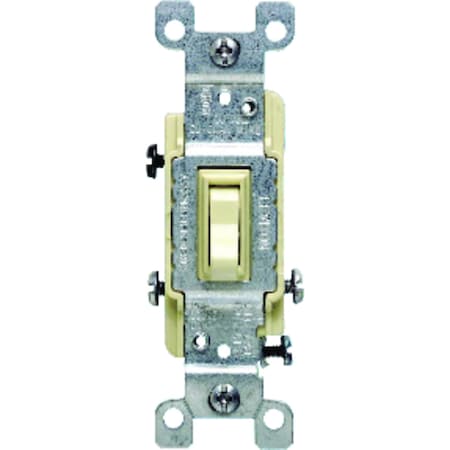 Leviton Leviton 15 amps Three Pole Toggle AC Quiet Switch Ivory 1 pk 01453-02I